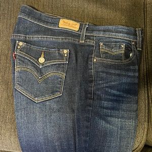 Levis 505 Straight Leg Dark Jeans.